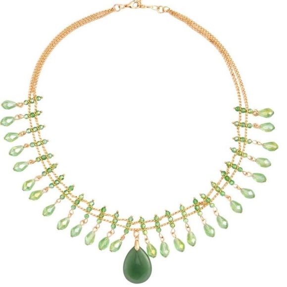 Green Aventurine and Green Glass Beaded Necklace 20-22 Inches 30.00 ctw New - Picture 5 of 6